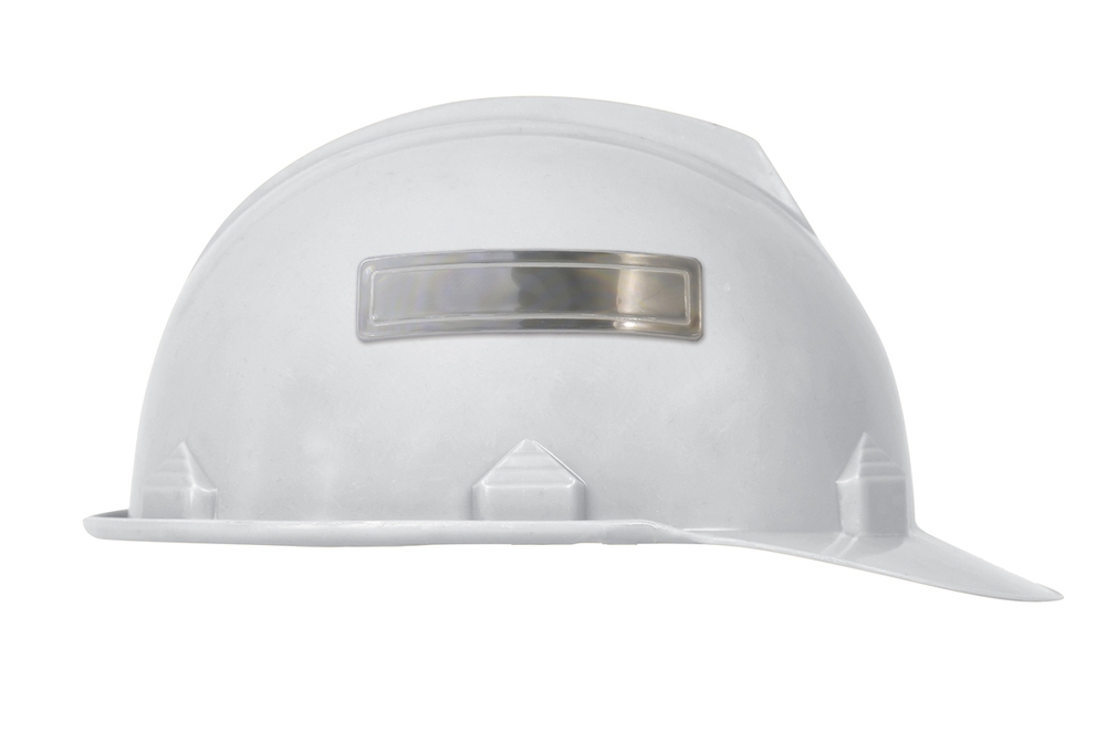 White Retro-Reflective Helmet Stickers - Hard Hat Accessories